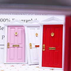 Mini Wooden Elf Door Model Dollhouse DIY Accessory Halloween Christmas