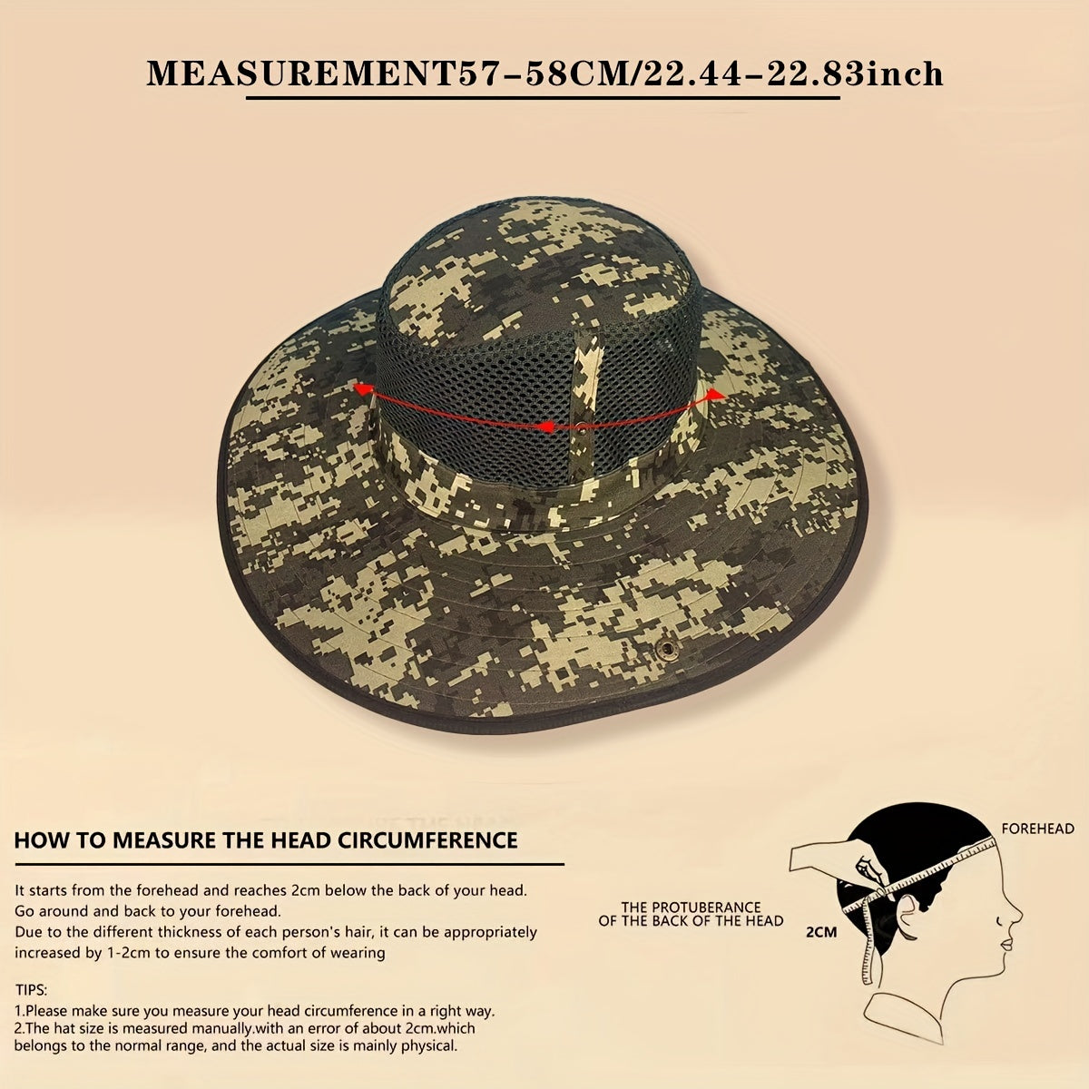 Camouflage Anti-mosquito Sunshade Fishing Hat for Men and Women