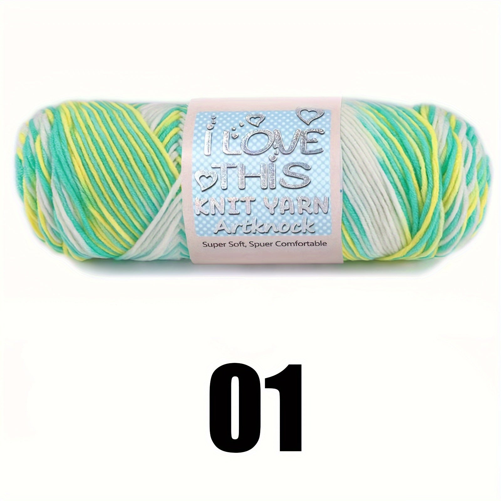 Multicolor Knitting Yarn Crochet 100g 200m 2.5mm