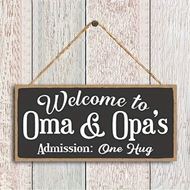 1pc Welcome Wooden Hanging Sign for Home Decor