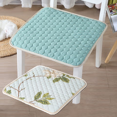 Quilted Embroidery Chair Cushion Soft and Comfortable Meal Cushion