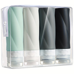4pc Travel Bottles Toiletries 3oz Leakproof Liquid Shampoo Sub Bottle