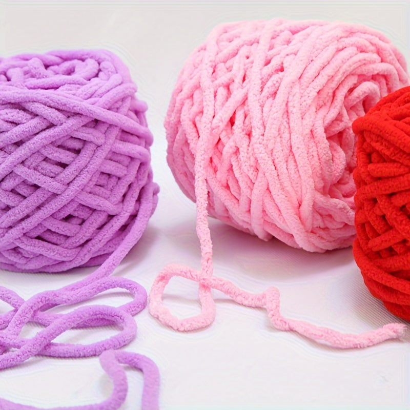 2pcs Thick Woolen Yarn DIY Crochet Hook Slippers Line Self woven Woolen