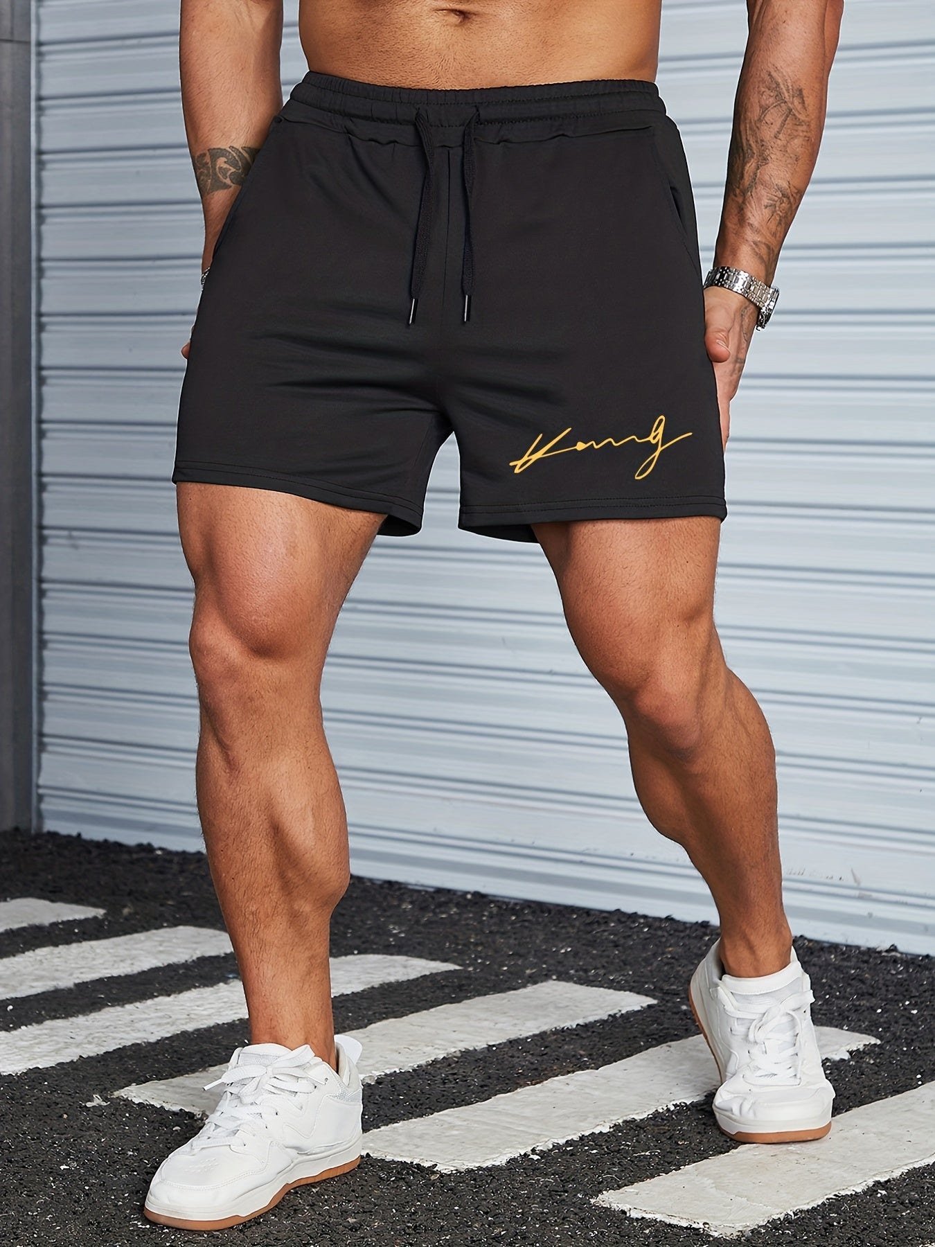 Men's Comfy Elastic Waist Drawstring Shorts