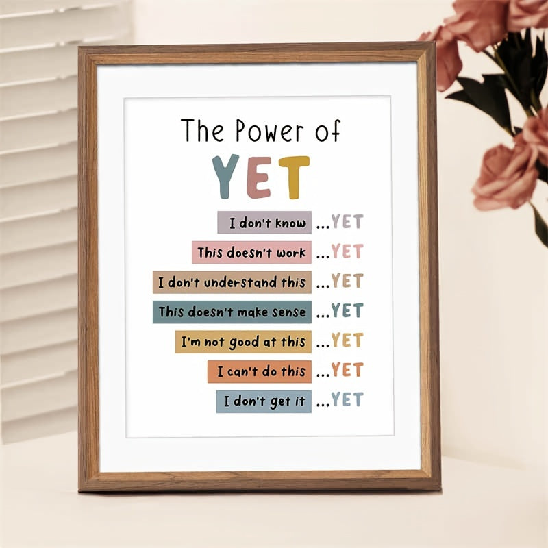 The Power Of Yet Print Therapy Office Decor Poster