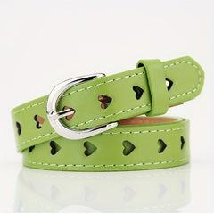 Heart Hollow Out PU Belt Candy Jeans Pants Belt Dress Girdle