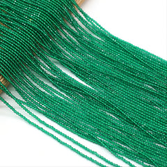 Green Spinel Beads 16" Strand Natural Semi Precious Stone