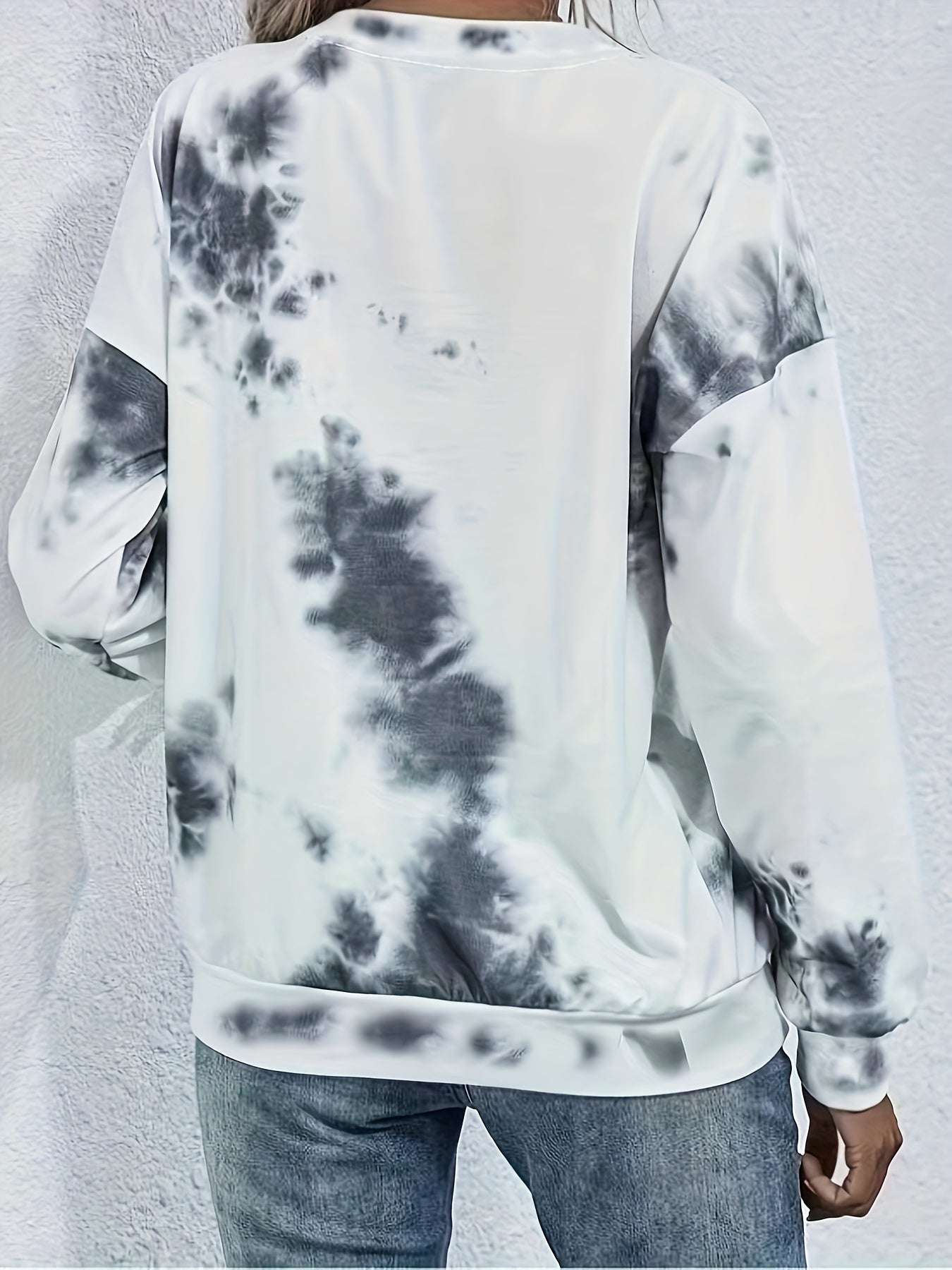 Tie Dye Print Pullover Sweatshirt for Women
