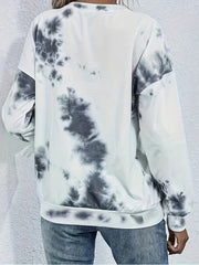 Tie Dye Print Pullover Sweatshirt for Women
