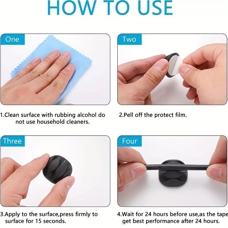 Silicone Cable Clip Management Sleeve Wire Organizer
