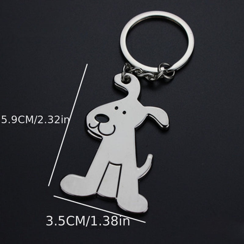 Poodle Dog Bone Key Chain Cute Car Key Pendant