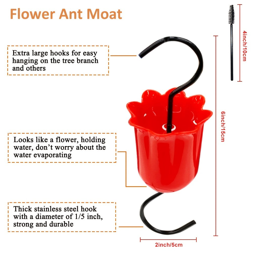 4 Pc Ant Guard Feeder Set w/ Moats Brushes & Hook