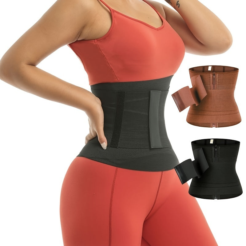 Women's Sweat Waist Trainer Tummy Control Body Shaper with Sweatband