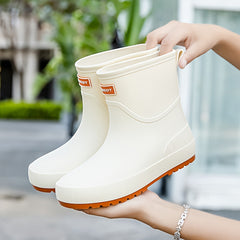 Women's Waterproof Medium Rain Boots Comfortable Outdoor Garden Work Boots