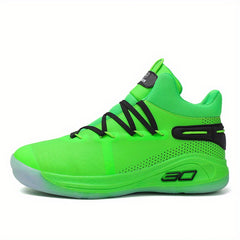 High Top Men's Basketball Shoes Breathable Non Slip Lace Up Sneakers