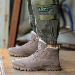 Men's Puncture Proof Safety Shoes Insulated Fleece Sneakers