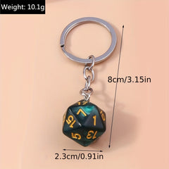 Metal Dice Keychain Billiard Key Chain for Players