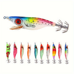 5pcs Luminous Squid Jigs Artificial Squid Hook Jigging Baits