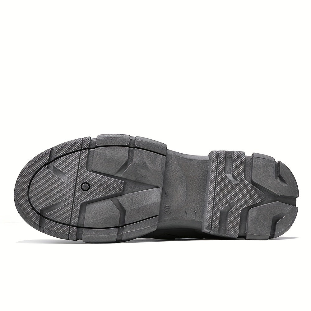 Men's Lace Up Work Sneakers Padded Collar Comfortable Shoes