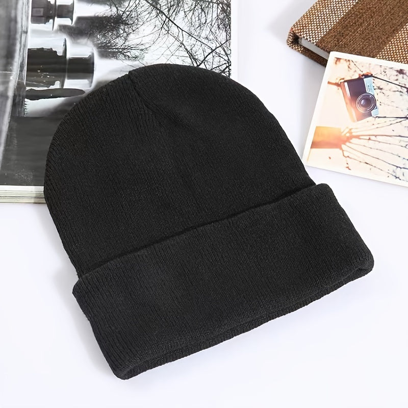 Men's Knit Beanie Hat Classic Plain Cap