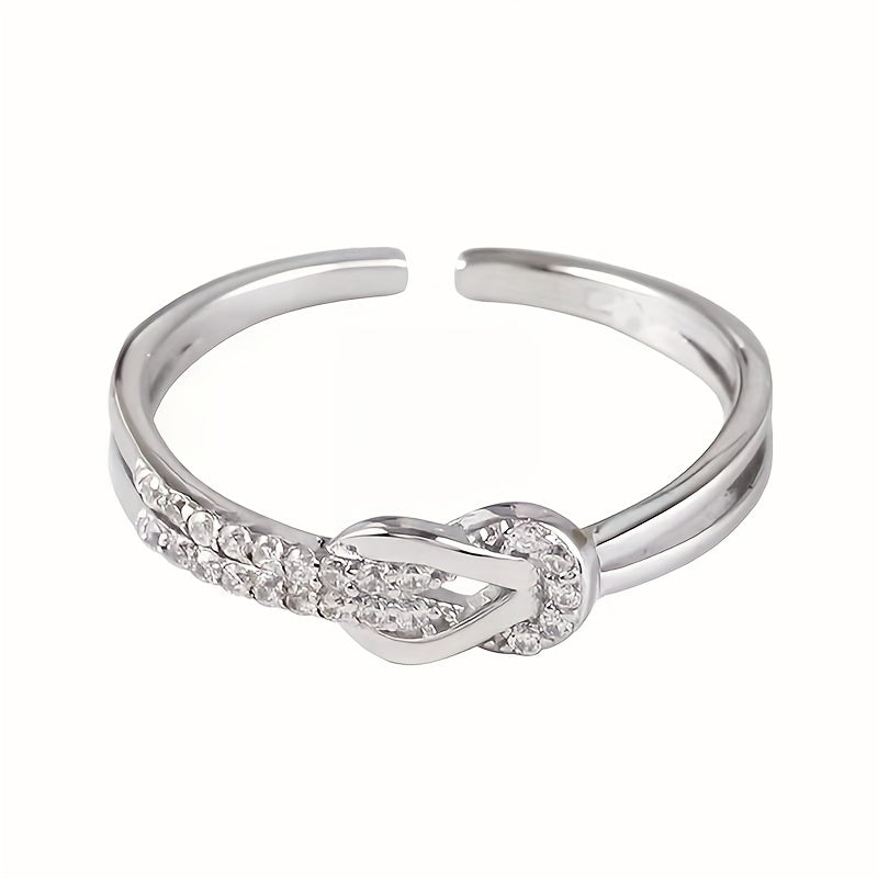 Girl's Bow Shaped Opening Ring Mother's Christmas Gift
