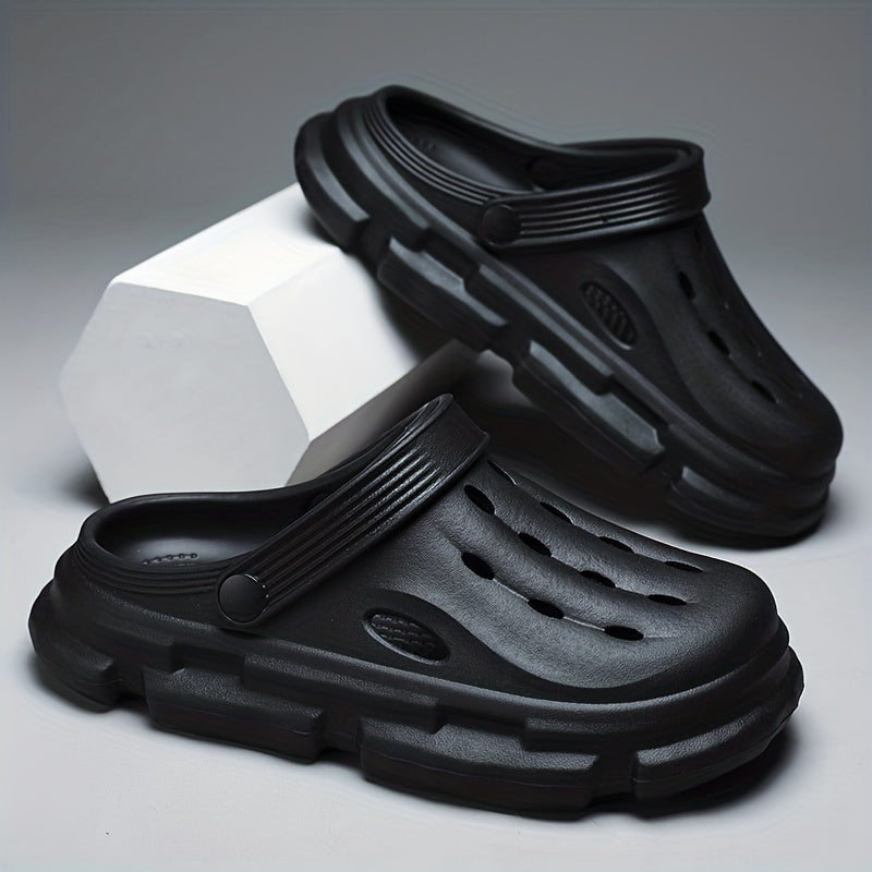 Women's Breathable Closed Toe Clogs Ankle Strap Hole Shoes