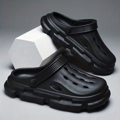 Women's Breathable Closed Toe Clogs Ankle Strap Hole Shoes