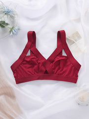 Wireless Cut Out Bra Comfy & Breathable Women's Lingerie