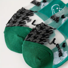 Heart Floral Mesh Socks Women's Stockings Hosiery