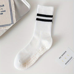 Non-slip Yoga Socks Mid-calf Cotton Fitness Dance Sports Socks