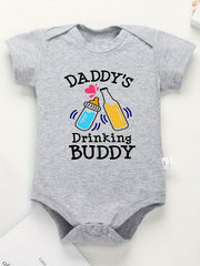 Baby Boys Daddy s Drinking Buddy Short Sleeve Romper