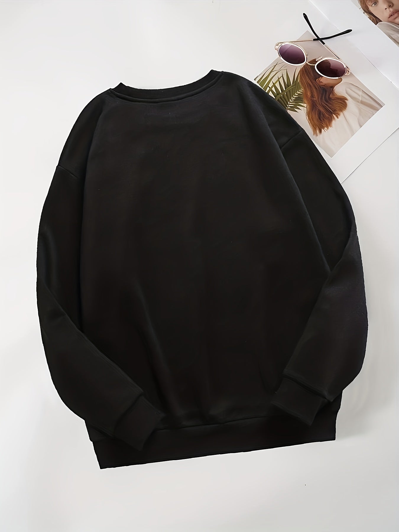 Warm Fleece Crew Neck Sweatshirt for Women