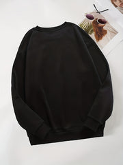 Warm Fleece Crew Neck Sweatshirt for Women