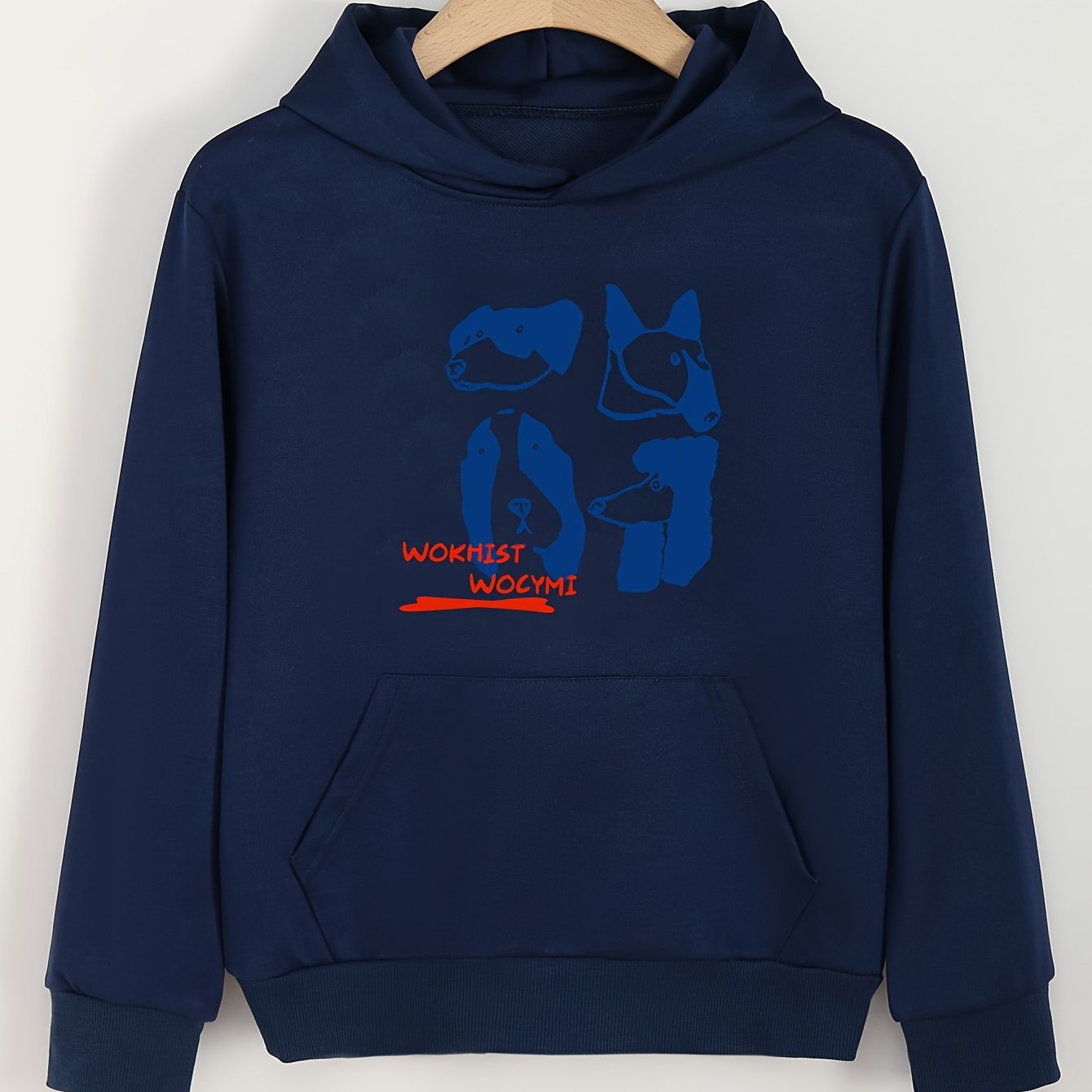 Girls' Puppy Graphic Hoodies Pullover Spring Fall Sports Gift