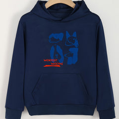 Girls' Puppy Graphic Hoodies Pullover Spring Fall Sports Gift