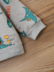 Baby Boys Cartoon Printed Hooded Sweatshirt