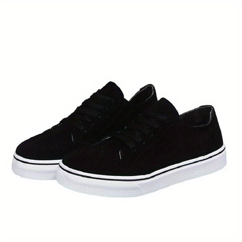Women's Non Slip Lace Up Flat Sneakers Daily Outdoor Shoes