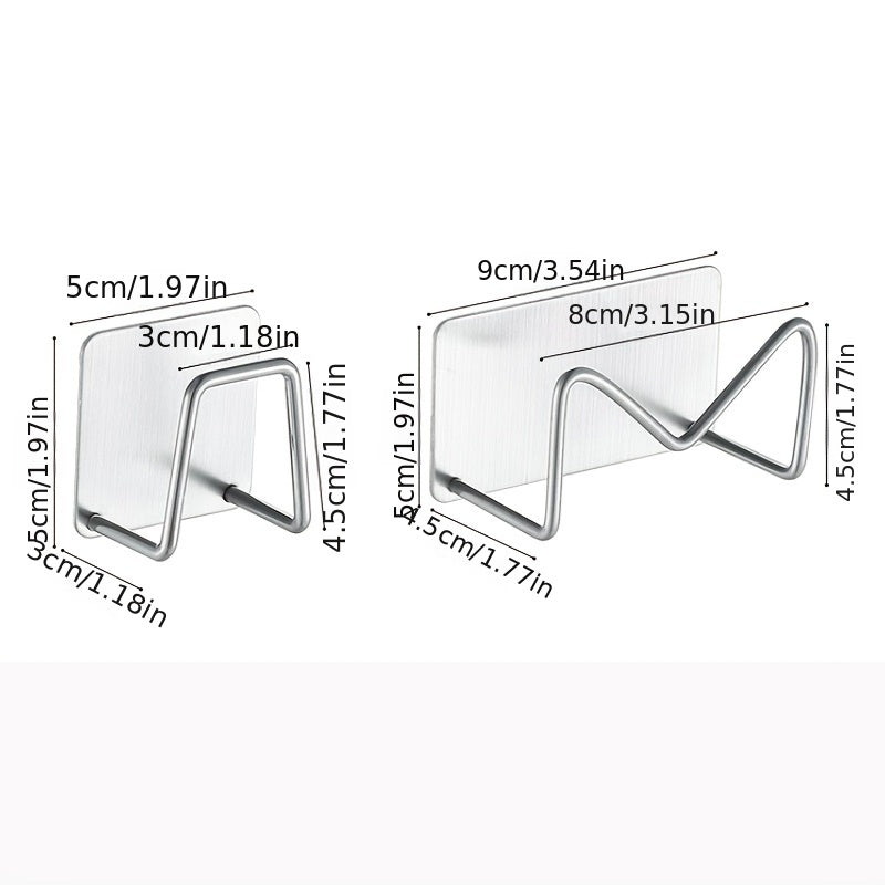 Stainless Steel Sponge Rack Sink Drain Shelving Hooks