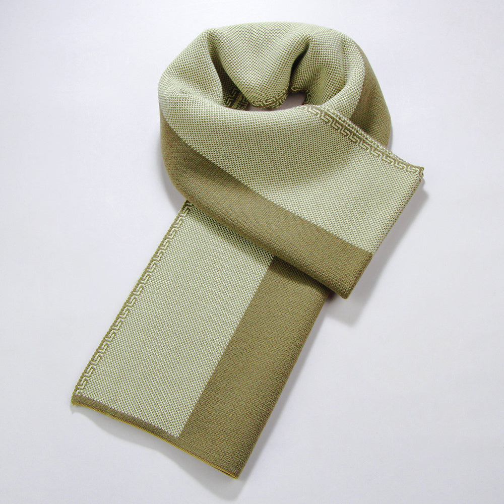 Men's Vertical Stripes Thick Scarf Warm