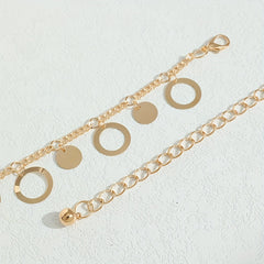Geometric Hollow Waistband Tassel Waist Chain