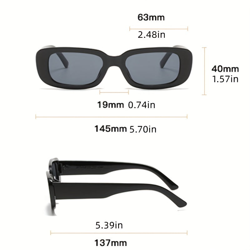 Small Frame Rectangular Sunglasses Women Sunshade Eyeglasses