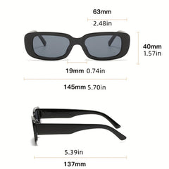 Small Frame Rectangular Sunglasses Women Sunshade Eyeglasses