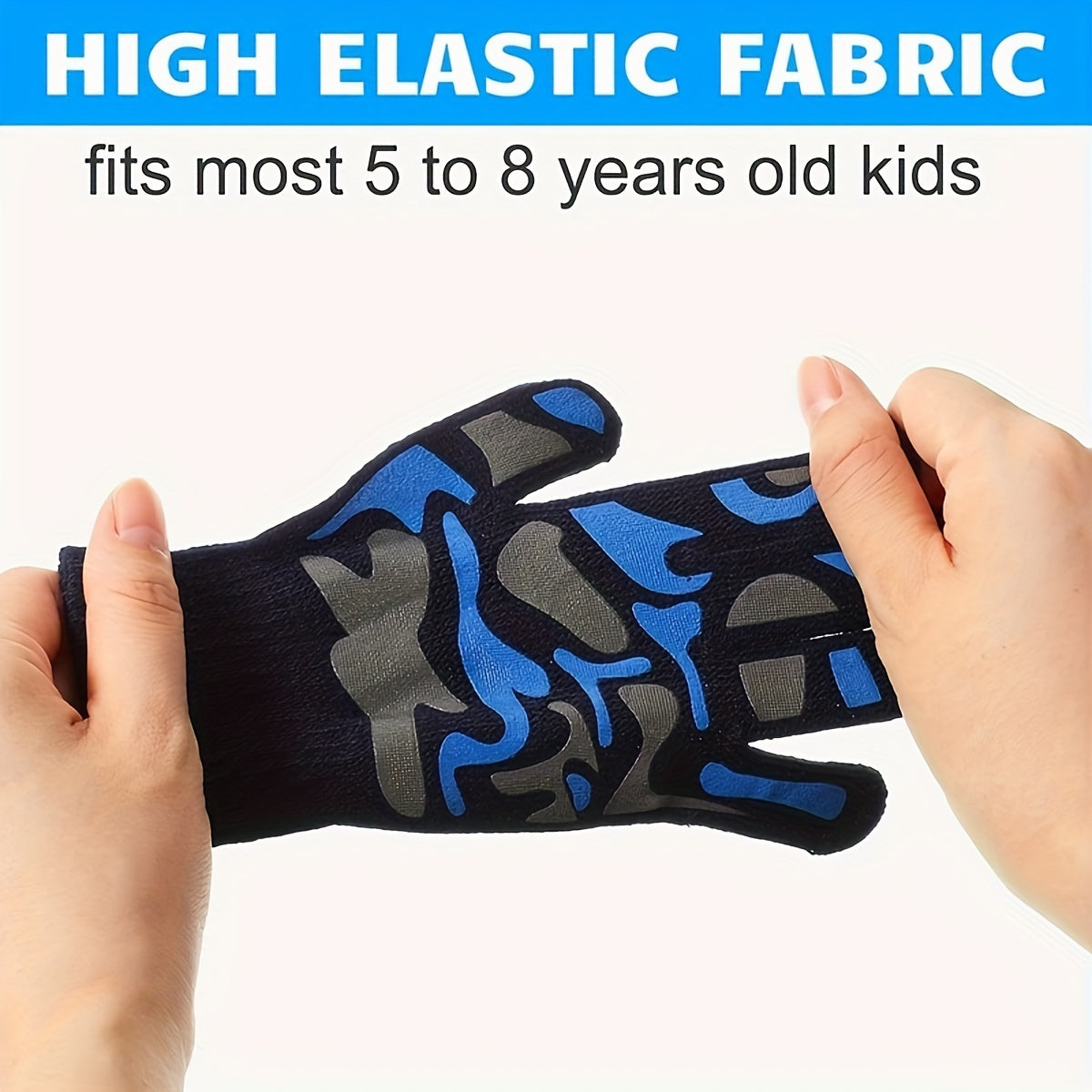 Kids Winter Full Finger Gloves, Ages 5-8