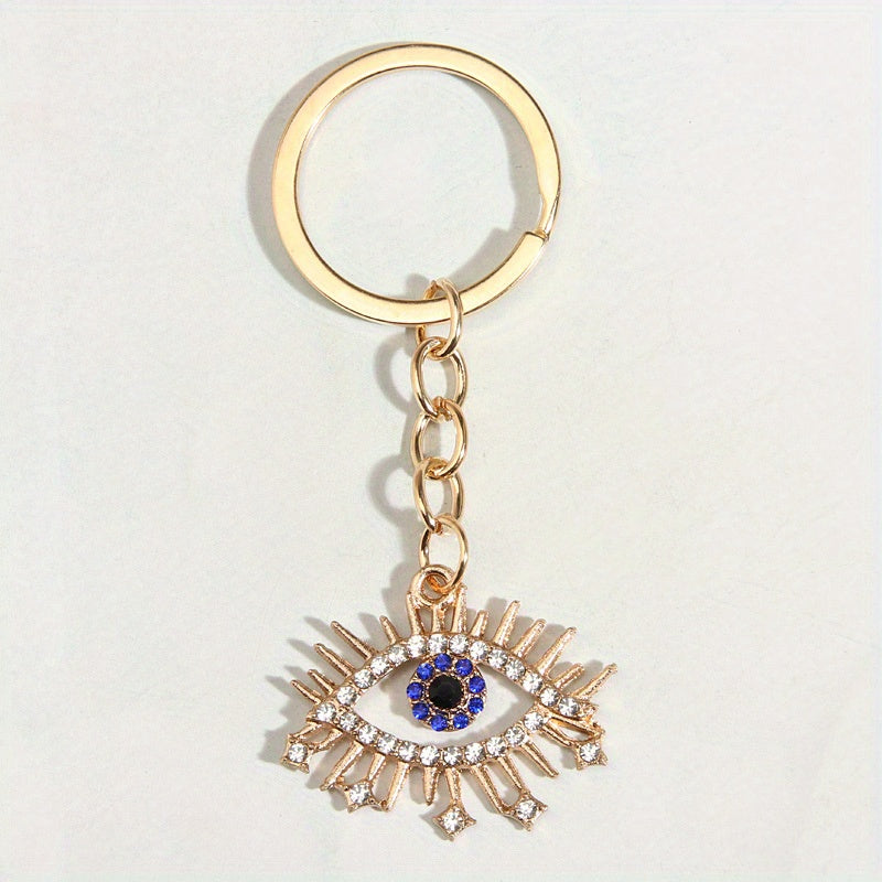 Customizable Demon's Eye Keychain Rhinestone Charm