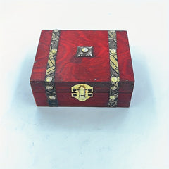 Vintage Wooden Jewelry Storage Box with Lock for Necklaces Earrings Bracelets