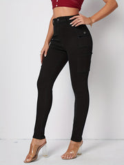 High Stretch Cargo Denim Pants Y2K & Kpop Style