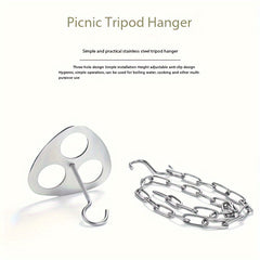 Portable Stainless Steel Tripod for Cooking Camping