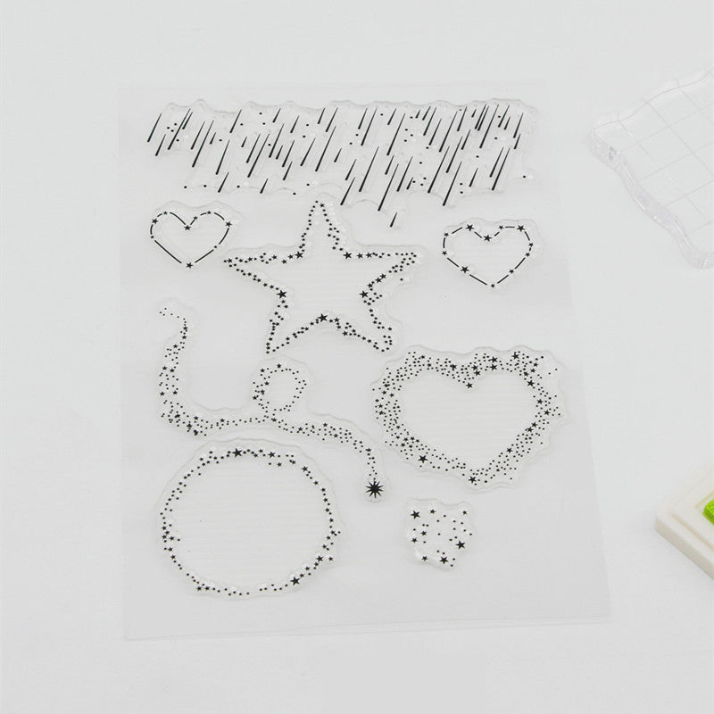 Star Transparent Clear Seal Stickers, Pack of 100