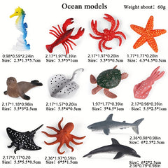 Sea Life Toys Figures 12pcs Mini Underwater Creatures Realistic Educational Toys