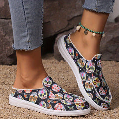 Women's Canvas Shoes Casual Lace Up Outdoor Shoes Lightweight Low Top Sneakers